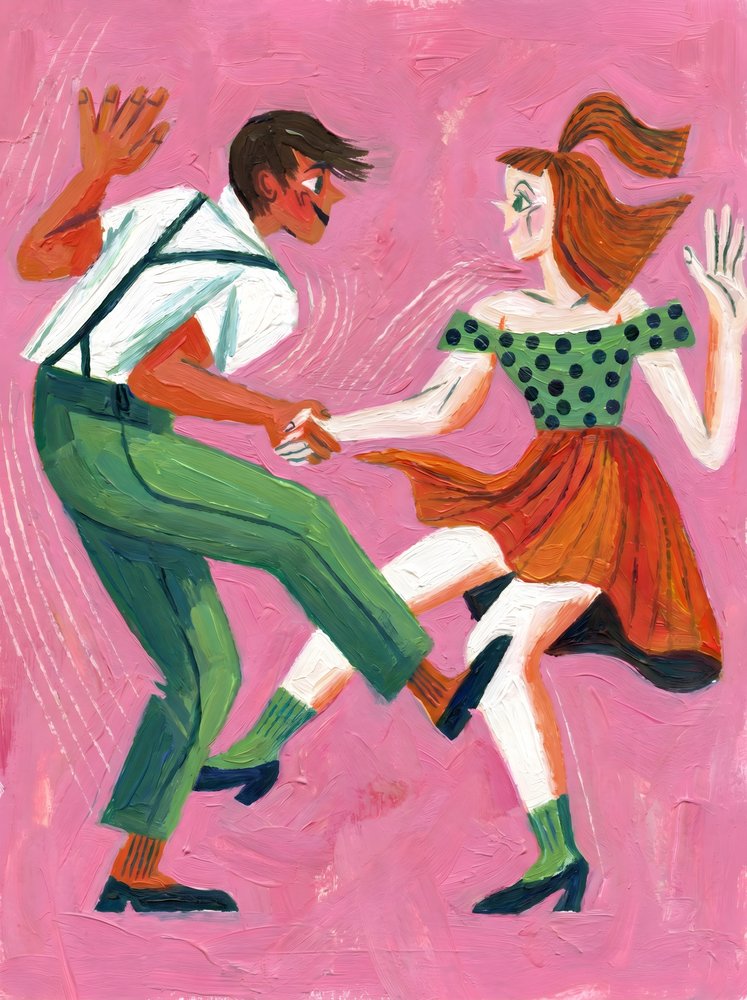 Pareja de baile de swing de HUGO