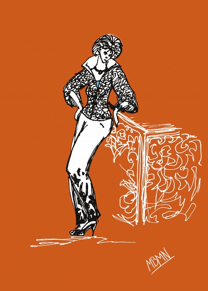 Elegante boceto de moda de Ida Publishing
