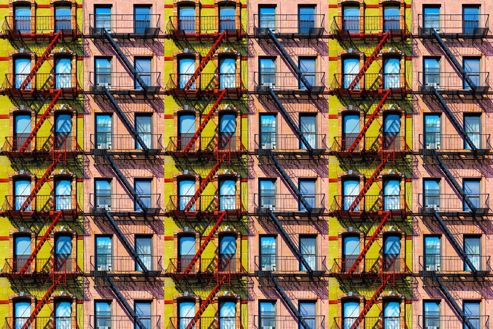 Patrón de edificios de colores de Igor Shrayer