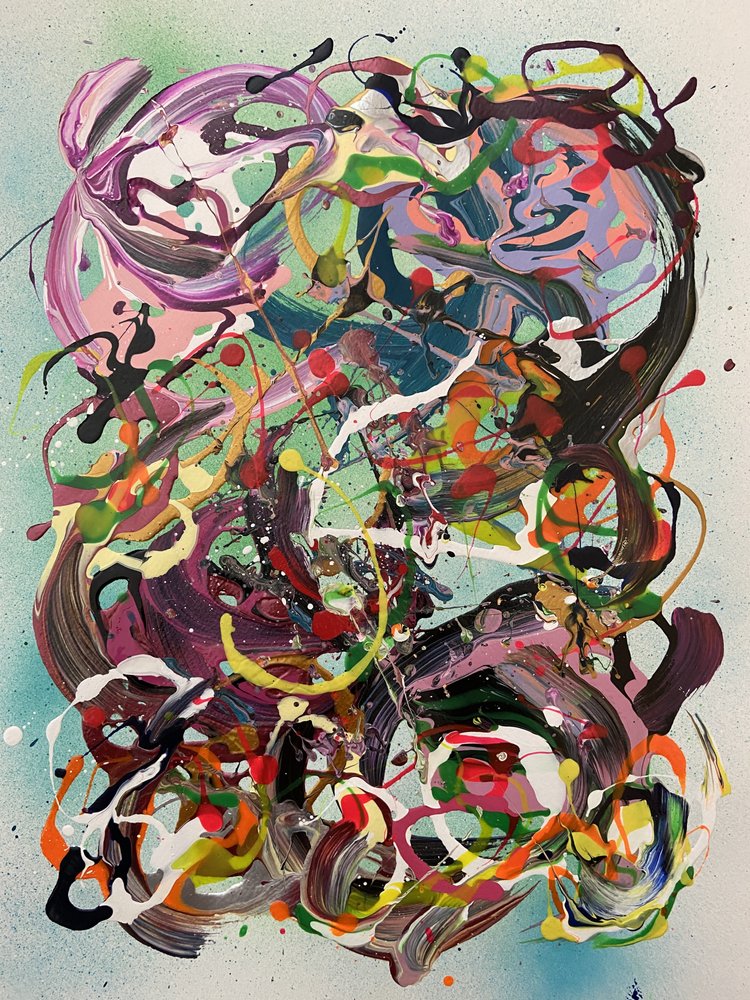 Flujo abstracto vibrante de Irene Chua