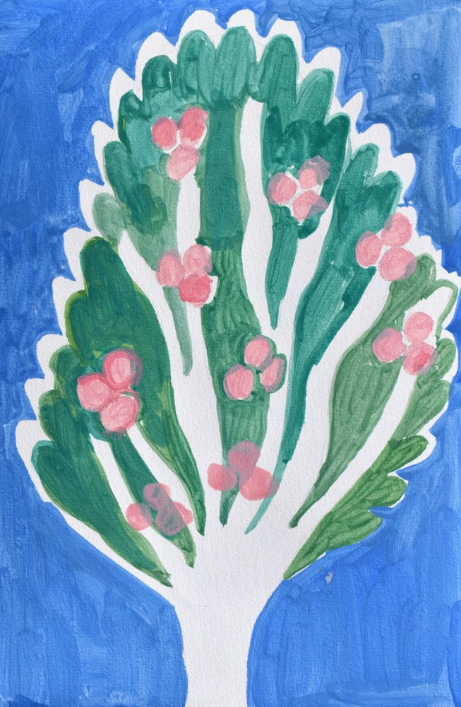 Árbol de flores rosas de Iria Fernandez