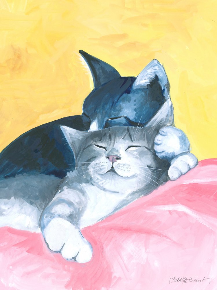 Gatos de siesta abstractos de Isabelle Brent