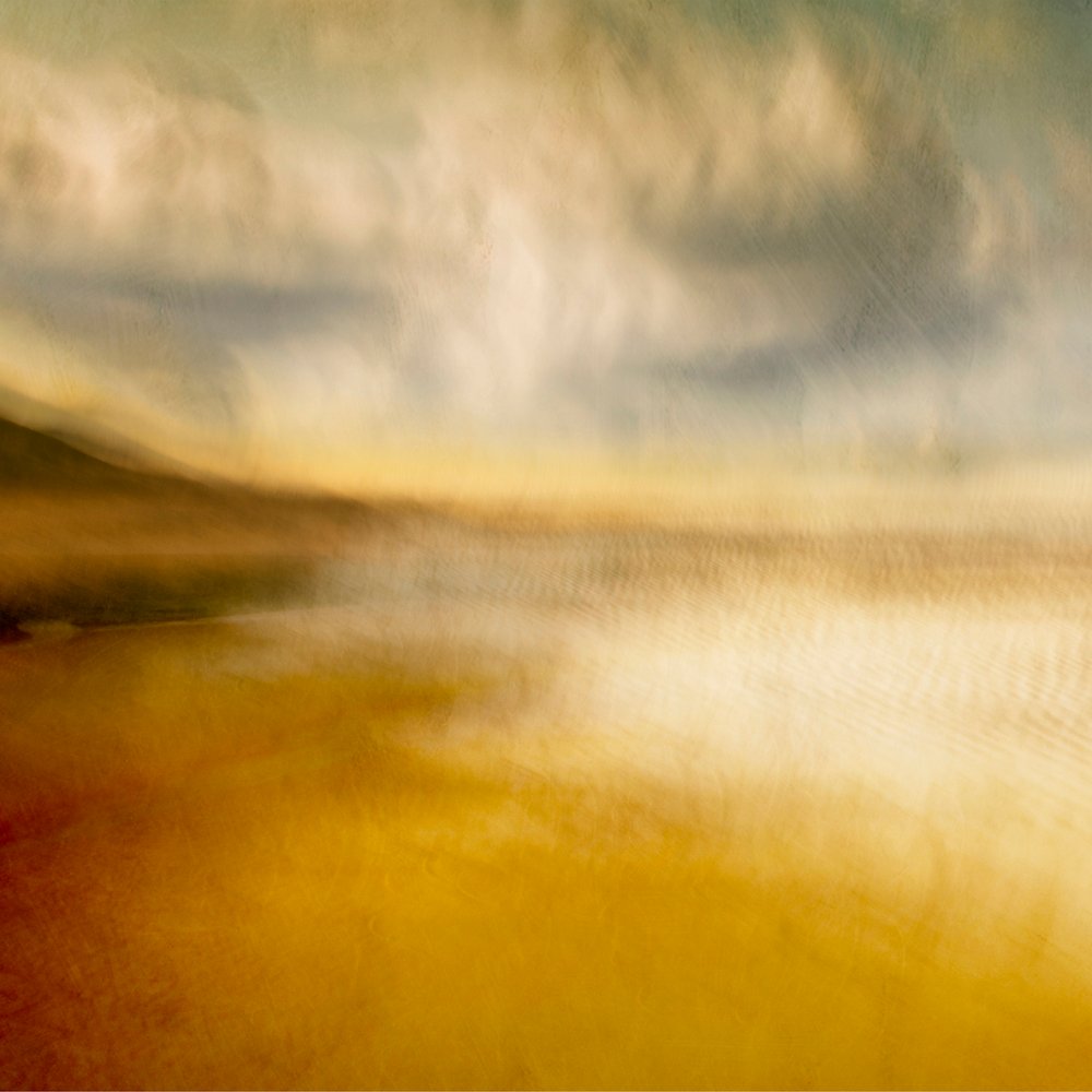 Paisaje marino abstracto al atardecer de Jacqueline van Bijnen