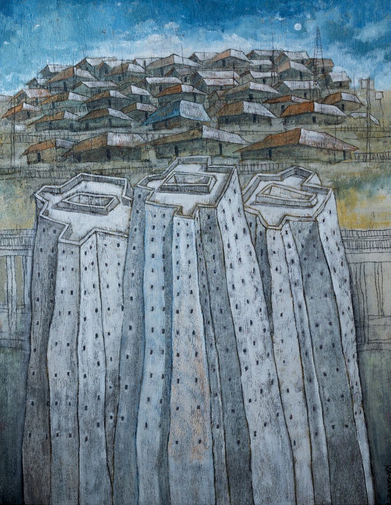 Contraste urbano en una ladera de James Kamande