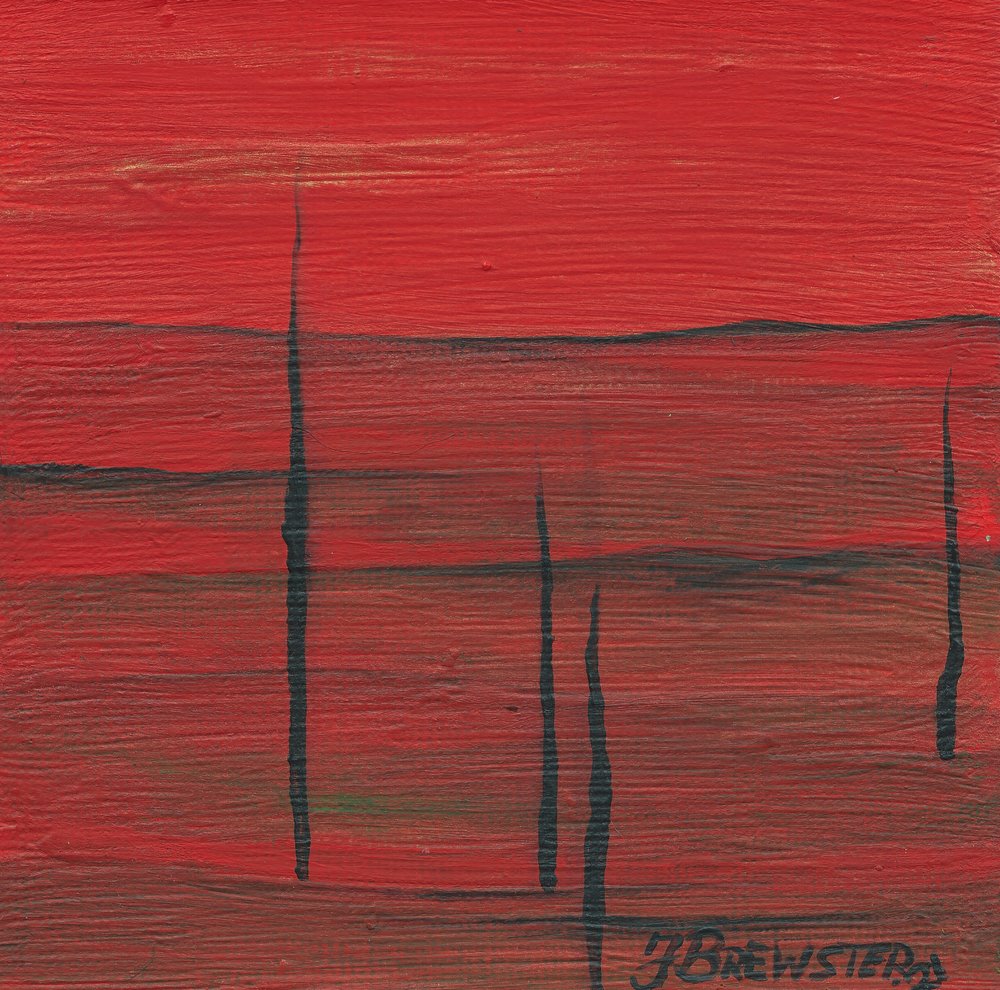 Paisaje abstracto en rojo de Janine Brewster