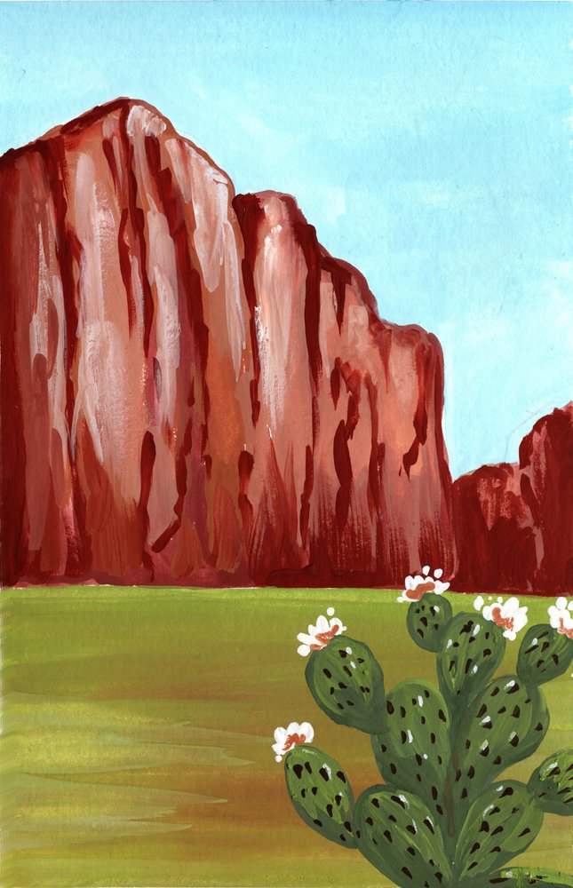 Floración de los cactus del suroeste de Jasmine Goodwin