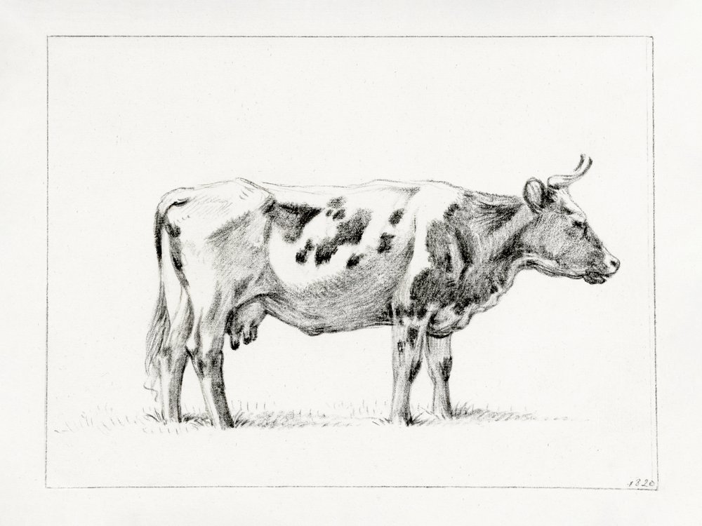 Vaca de pie (1820) de Jean Bernard