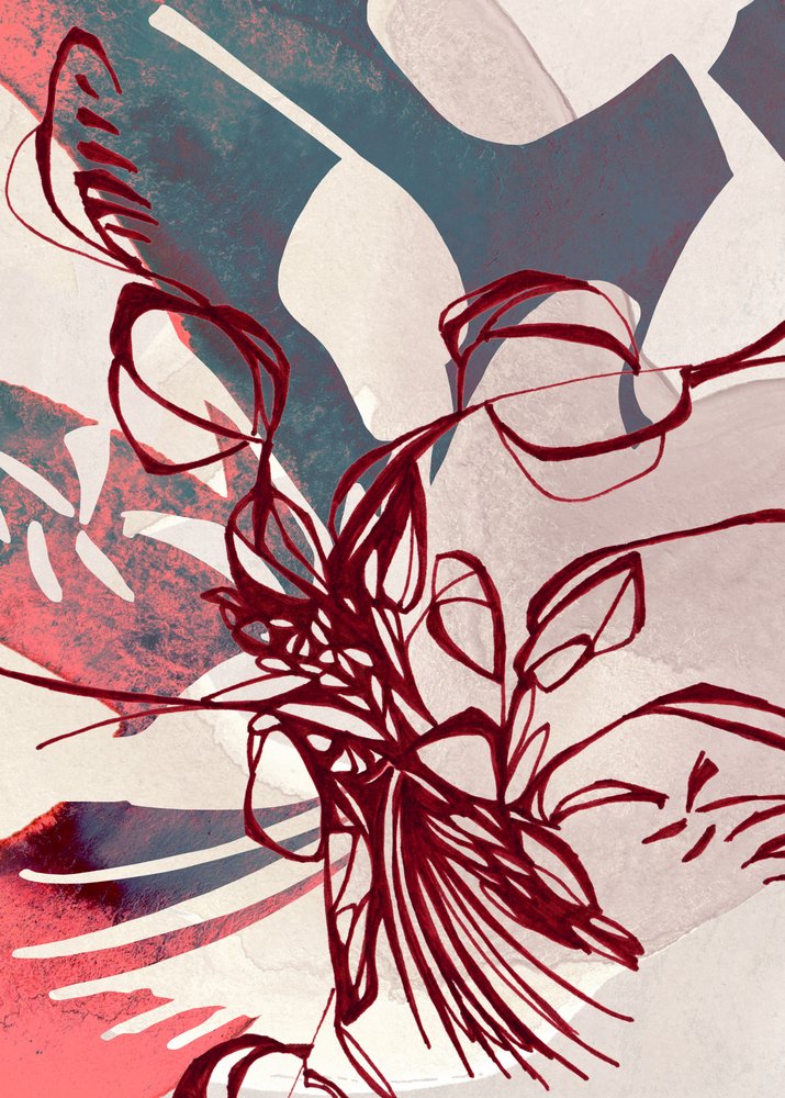 Líneas florales abstractas de Jenja Braun