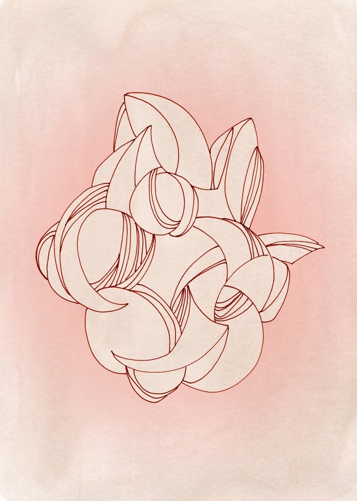 Blush Orgánico Abstracto de Jenja Braun
