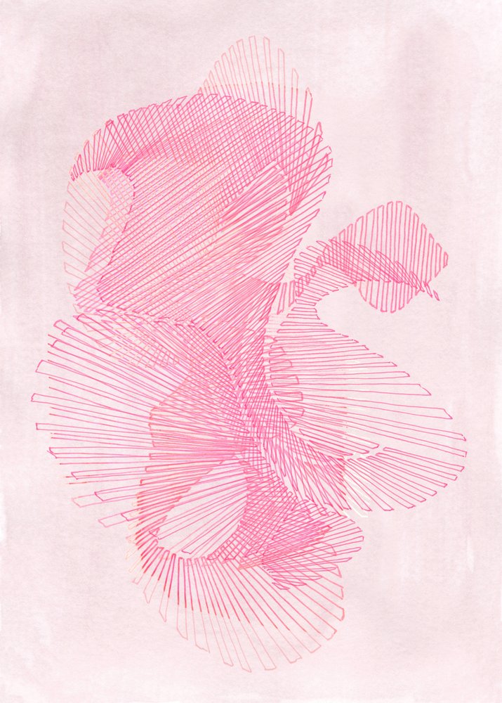 Geometría en rosa suave de Jenja Braun