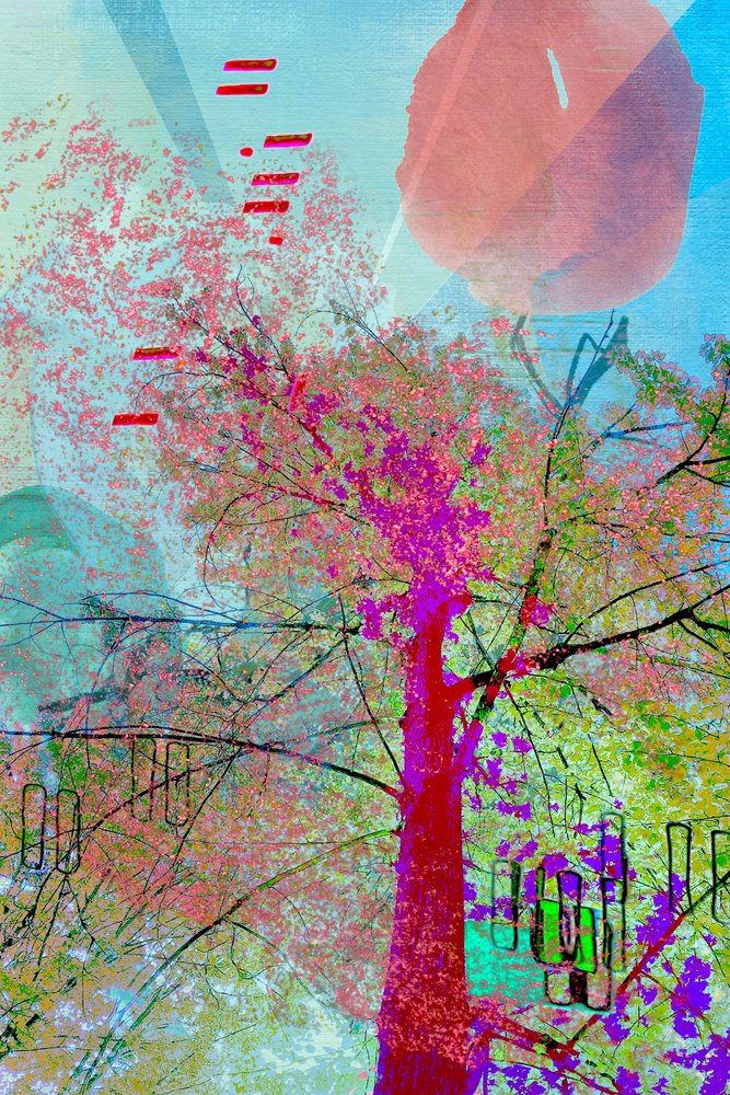 Árbol abstracto lleno de colorido de Jenja Braun