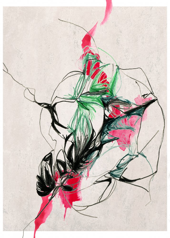 Abstracto botánico vibrante de Jenja Braun