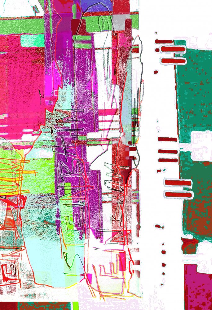 Abstracto vibrante con efectos glitch de Jenja Braun