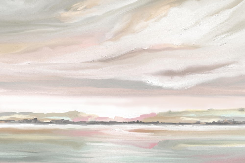 Paisaje sereno en tonos pastel de Jenna Alheit