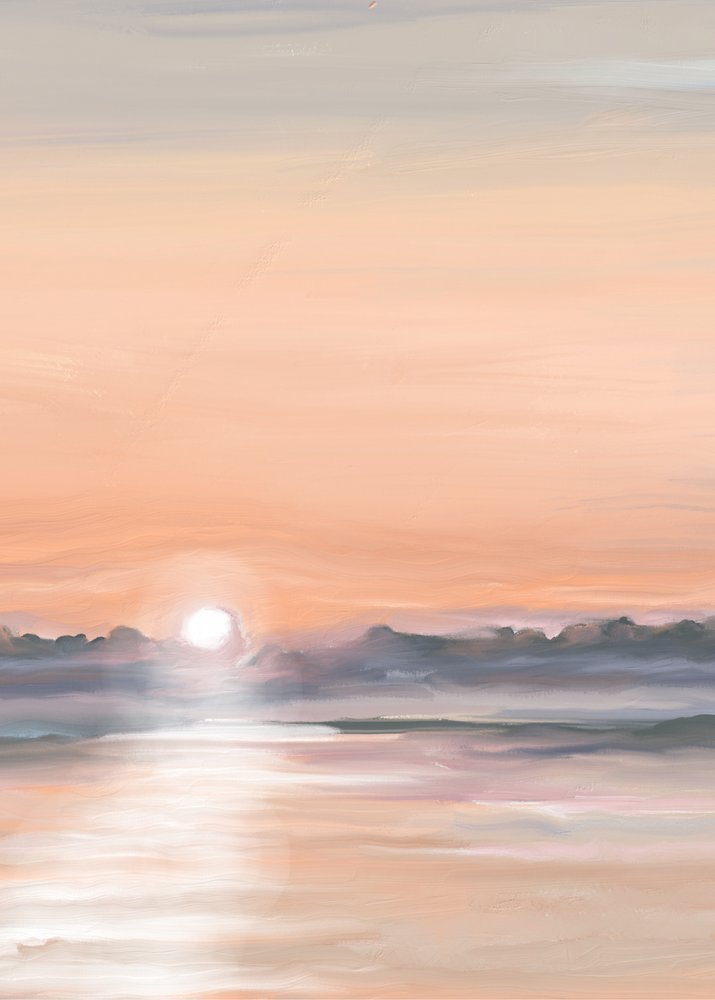 Sereno reflejo del atardecer de Jenna Alheit