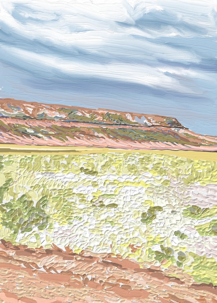 La extensa meseta del desierto de Jenna Alheit