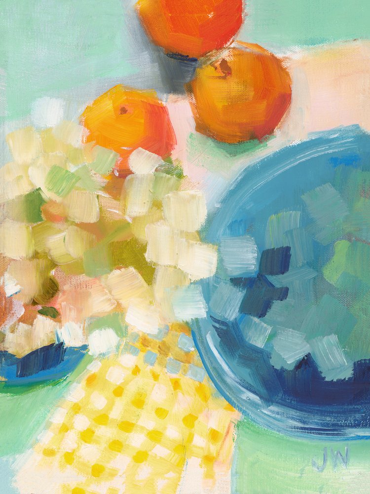 Naranjas y hortensias de Jenny Westenhofer