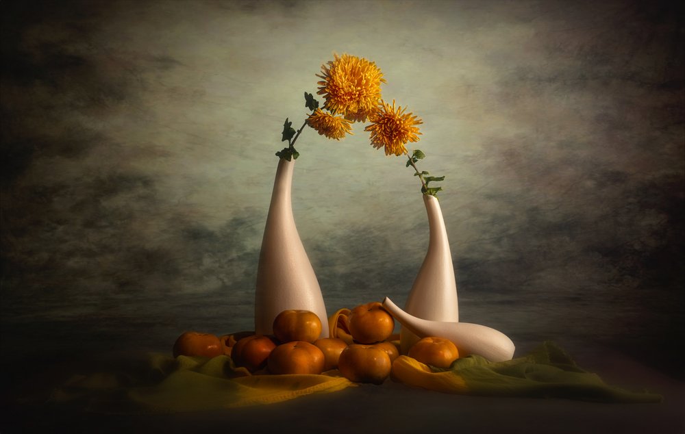 Naturaleza muerta de la cosecha de otoño de John-Mei Zhong