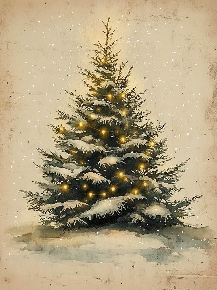 Árbol de Navidad nevado de Jolly and Dash