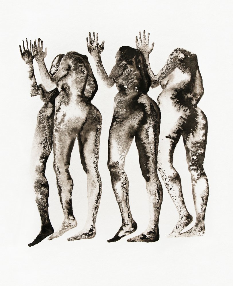 Mujeres en tinta abstracta de Joshua Hoskins