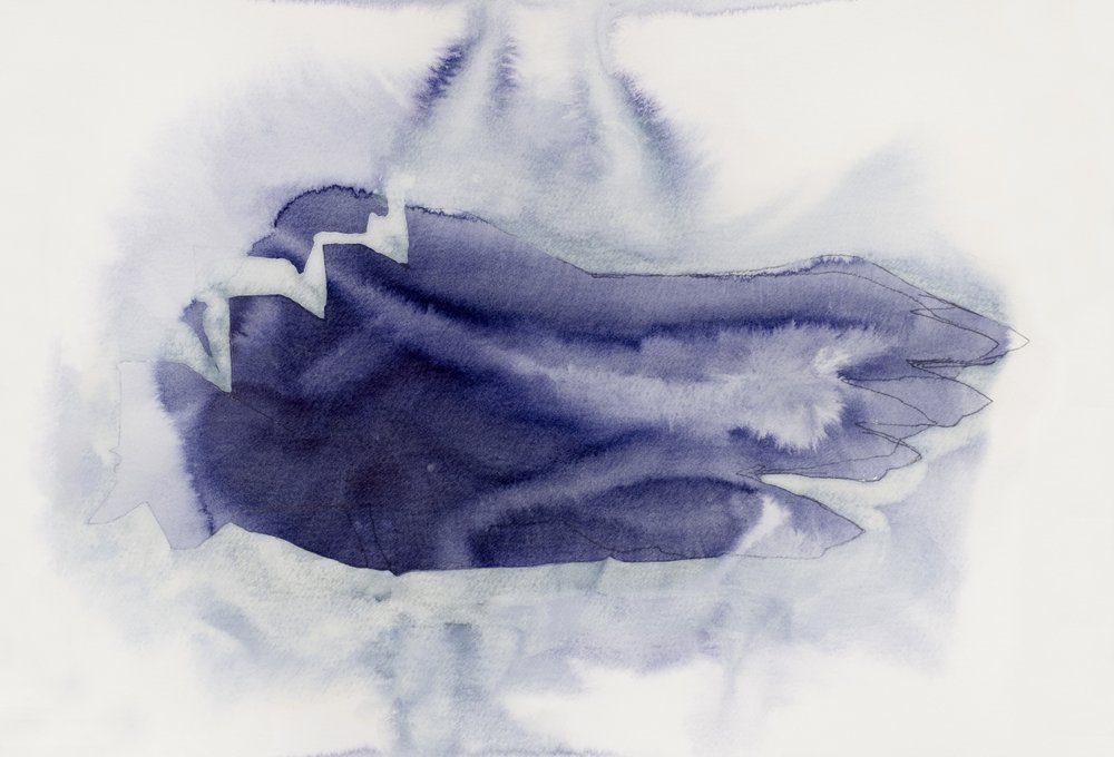 Abstracto en índigo suave de Joshua Hoskins
