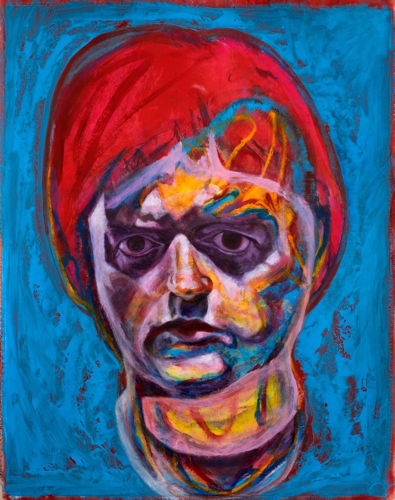 Retrato abstracto de colores vivos de Joshua Hoskins