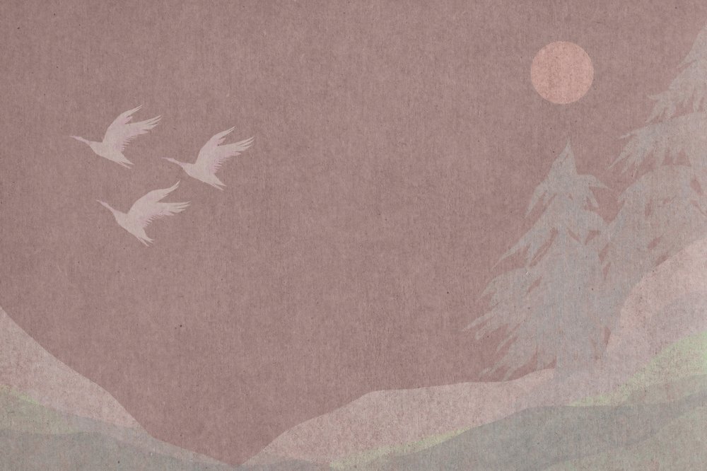 Aves sobre la luna del bosque de Josie George
