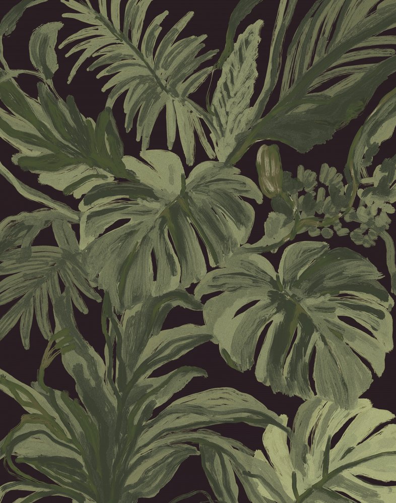 Follaje tropical oscuro de Josie George