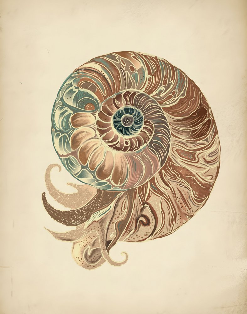 Elegante concha de nautilus de Josie George