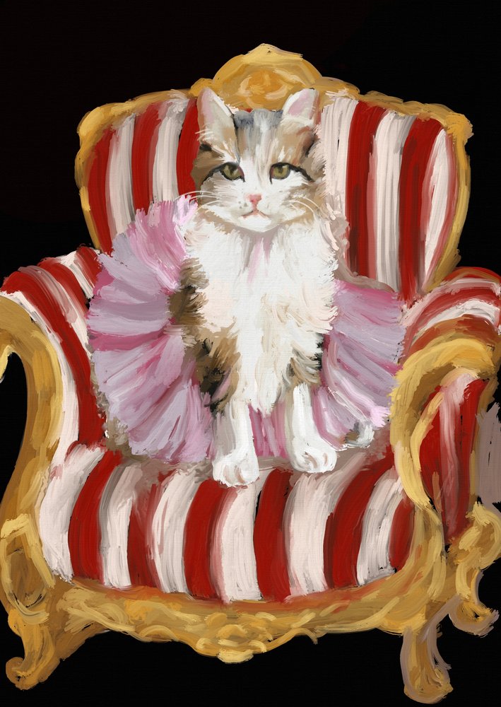 Gatito real con tutú de Josie George