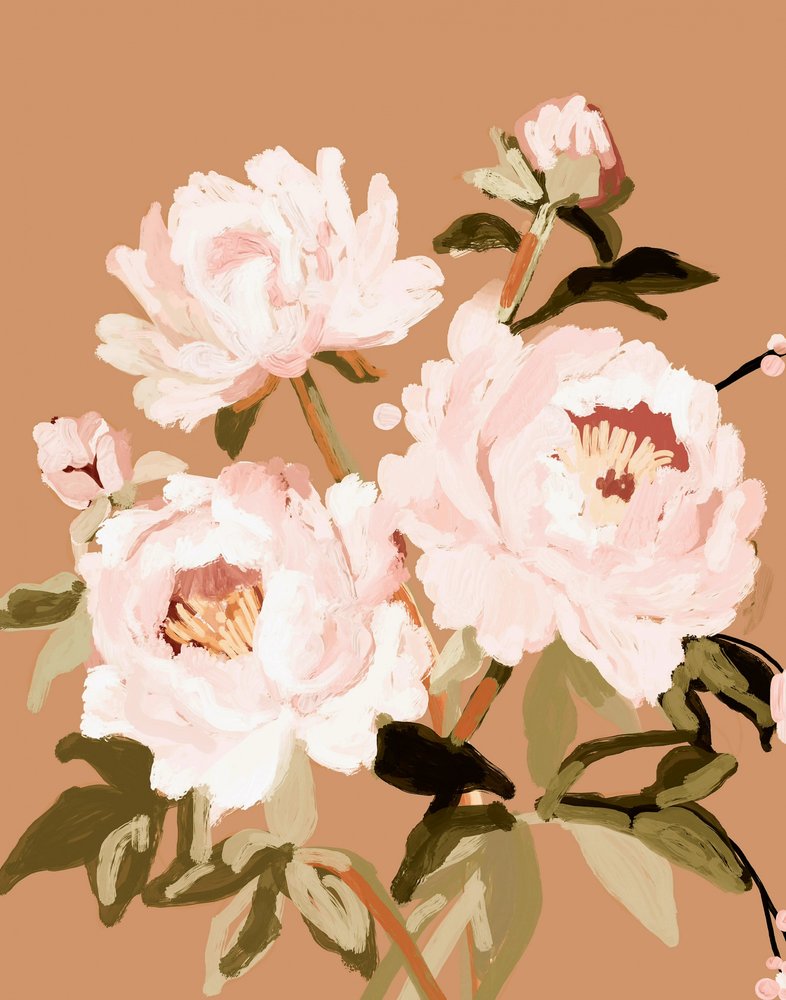 Peonías de color rosa pálido de Josie George