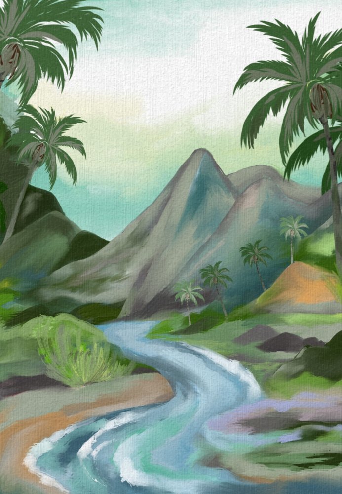 Río de montaña tropical de Josie George