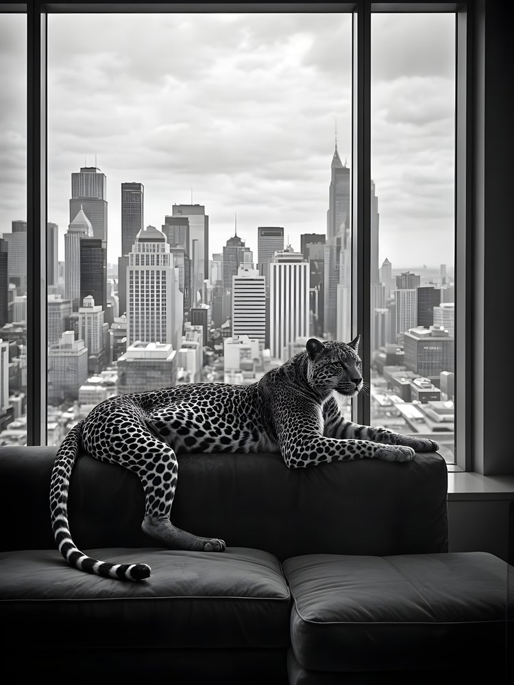 Vista del leopardo urbano de Josie George