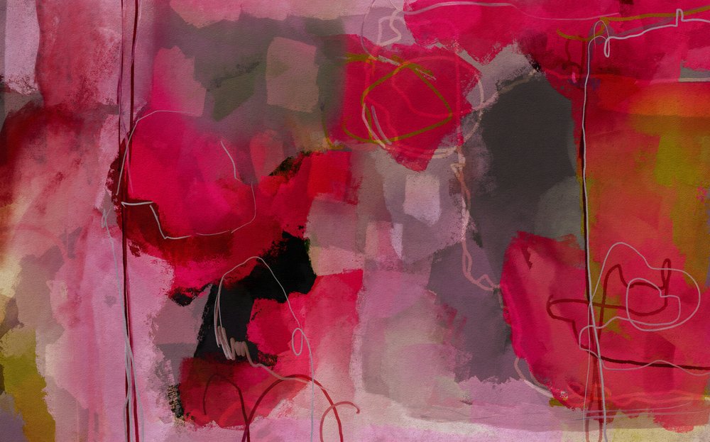 Abstracto en rosa intenso de Josie George