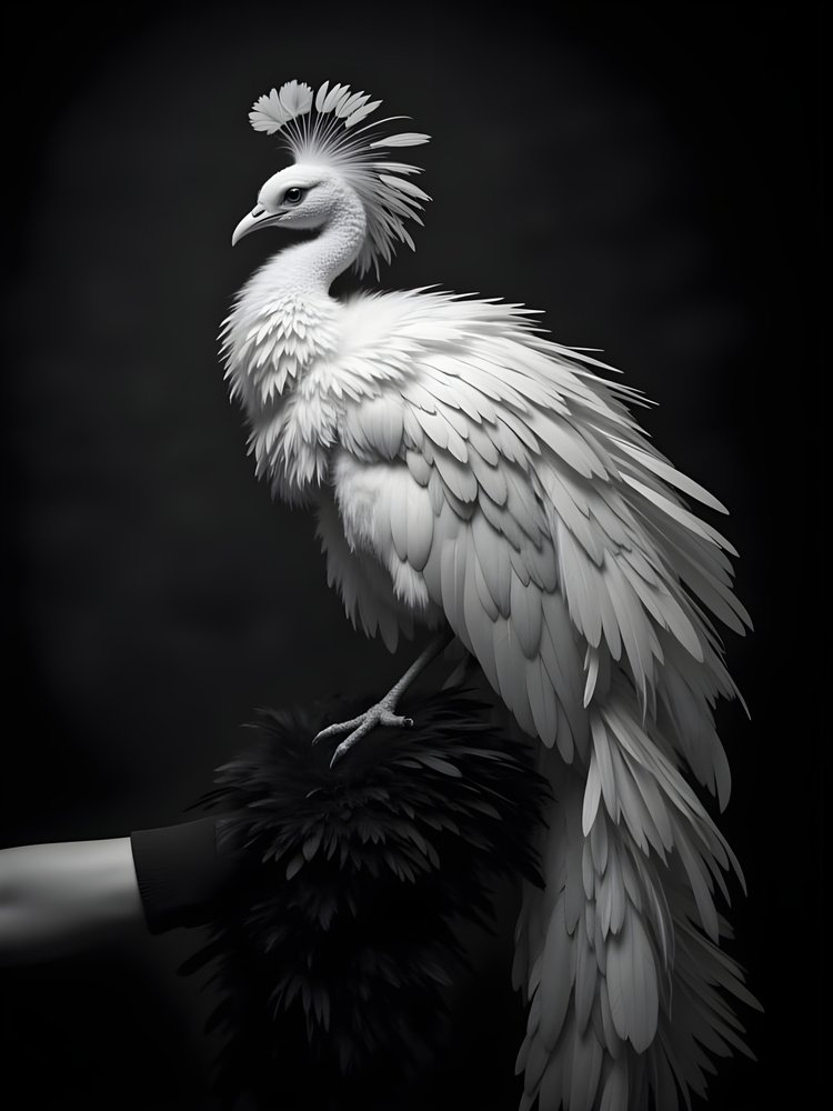 La majestuosidad del pavo real blanco de Josie George