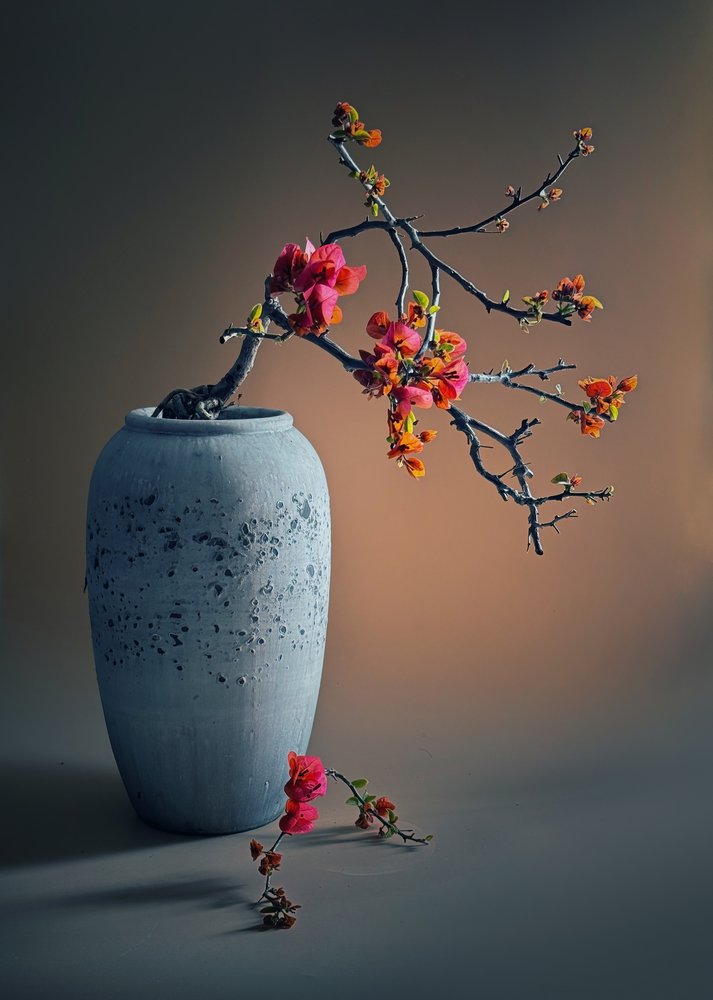 Arreglo floral zen de Judy Tseng