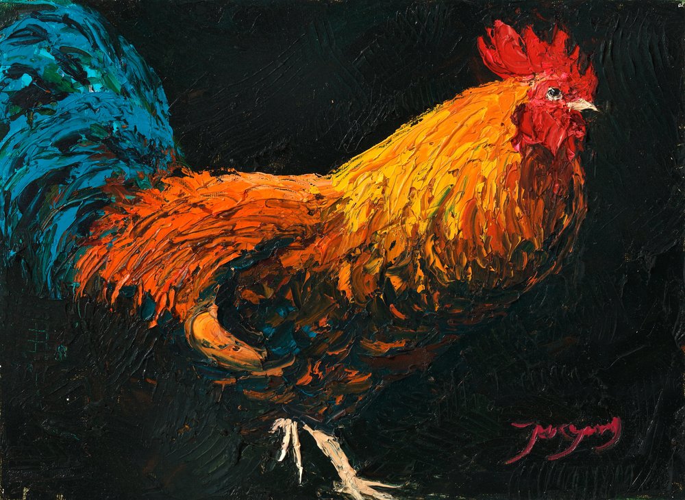 Gallo de granja lleno de vida de Jukyong Park