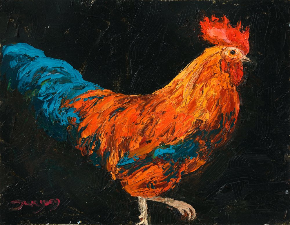 El gallo se pavonea con energía de Jukyong Park