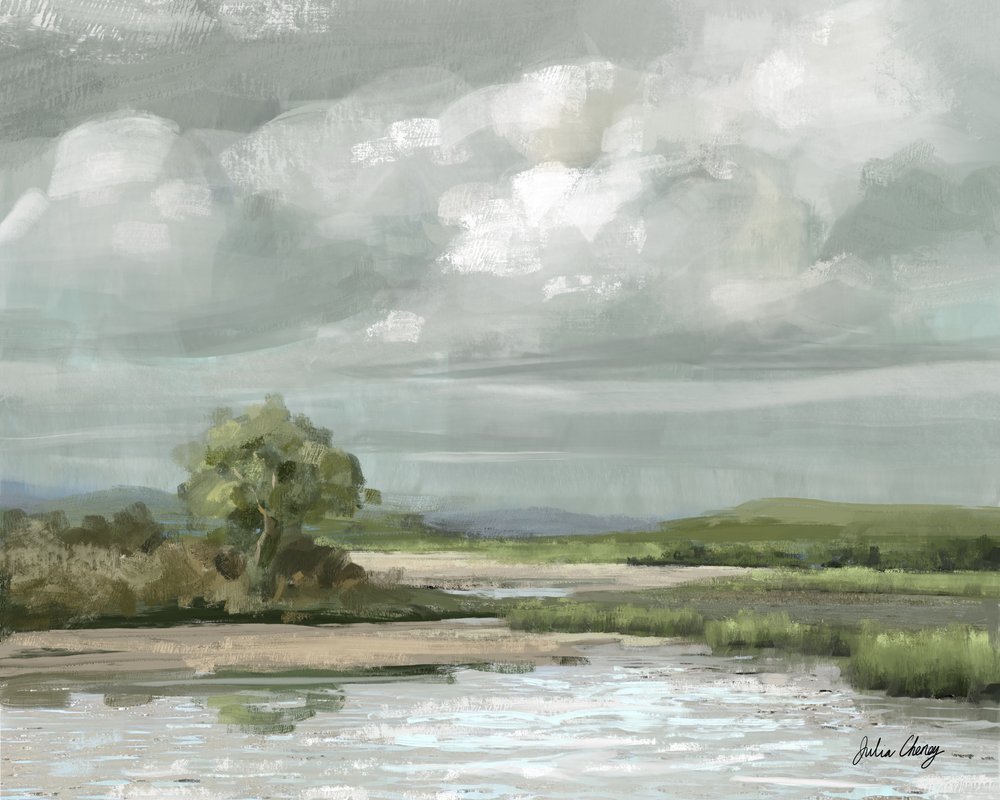 Paisaje sereno de un pantano de Julia Cheney