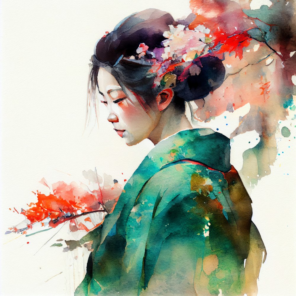 Retrato de un kimono otoñal de Justyna Jaszke