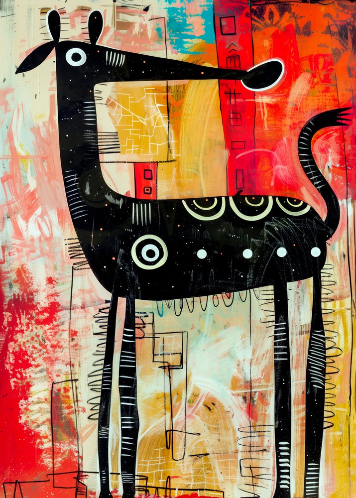 Animal abstracto y colorido de Justyna Jaszke