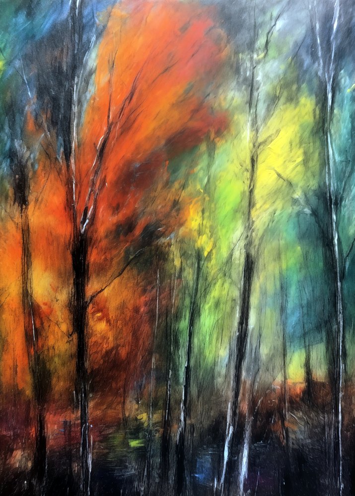 Un bosque otoñal lleno de colores de Justyna Jaszke