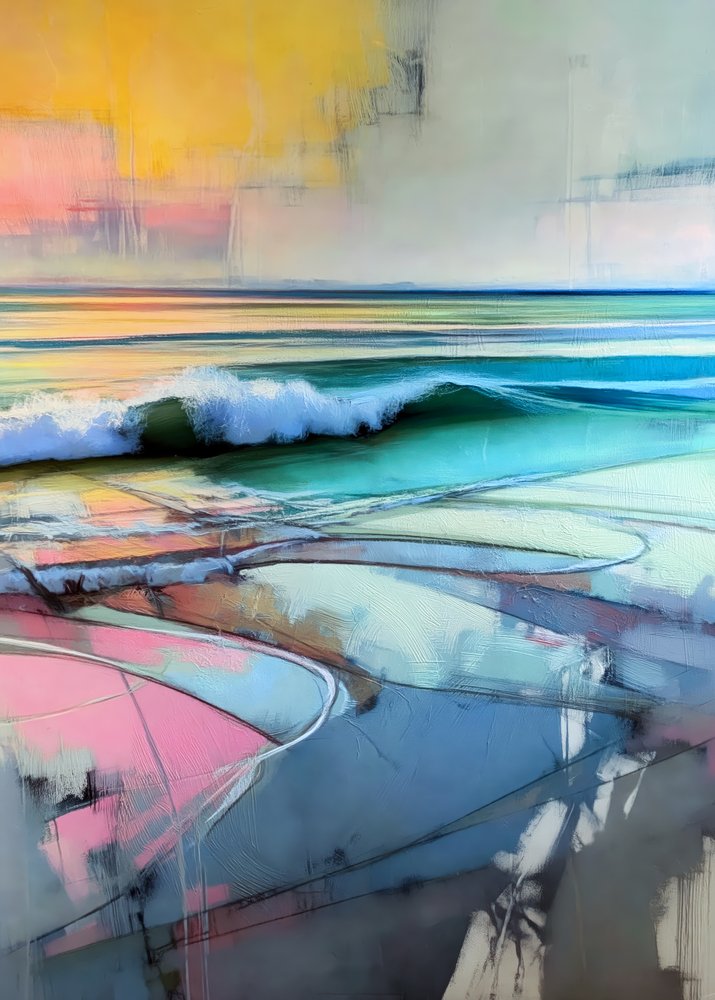 Olas de playa de colores de Justyna Jaszke