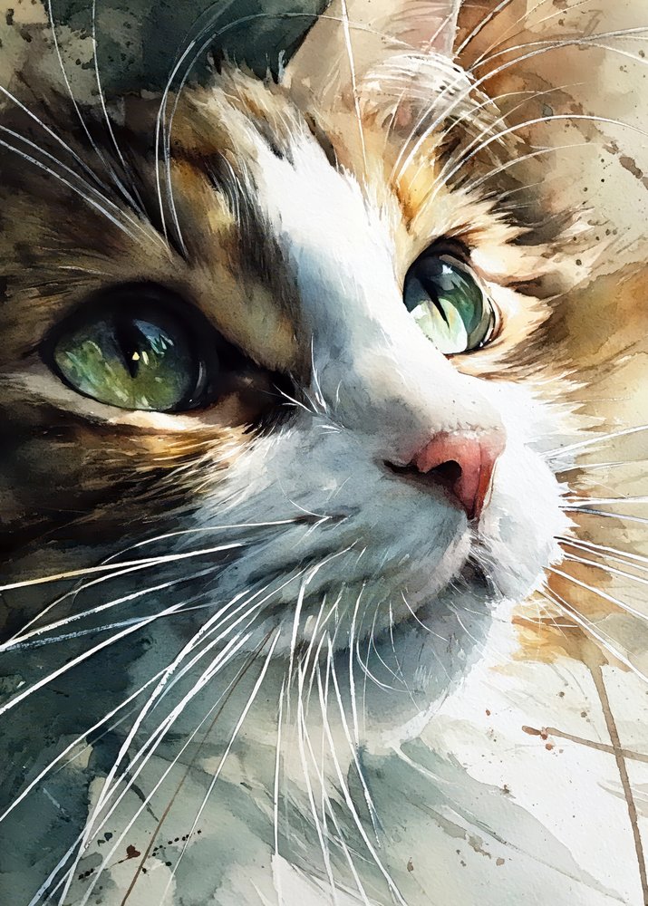 Ojos de gato curiosos de Justyna Jaszke