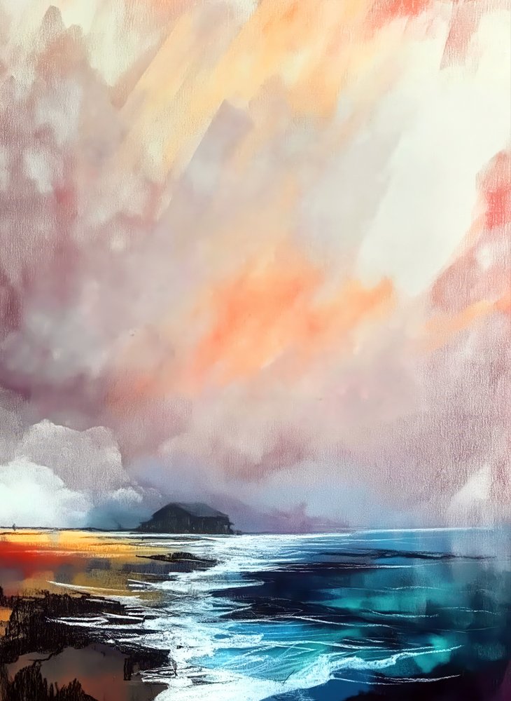 Una espectacular puesta de sol en la costa de Justyna Jaszke