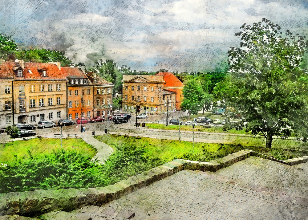 Vista del parque histórico de la ciudad de Justyna Jaszke