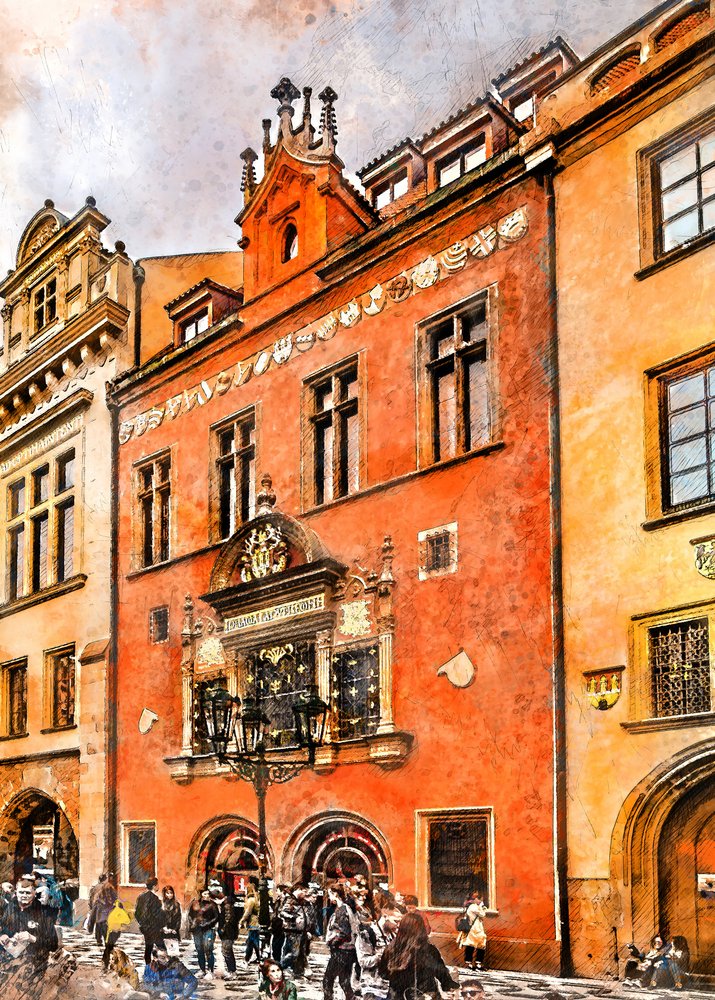 Fachada de la Praga histórica de Justyna Jaszke