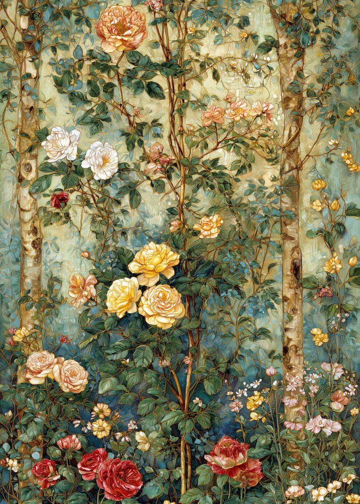 Exuberante jardín de rosas de Justyna Jaszke