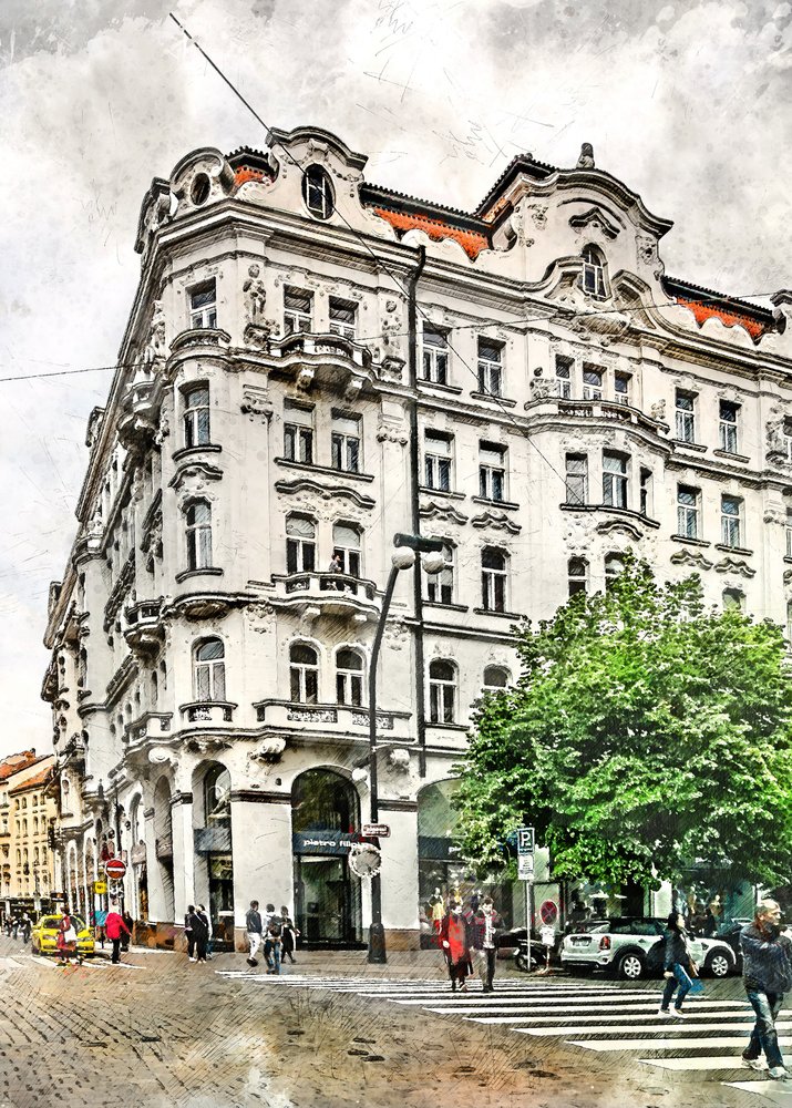 Rincón ornamentado de la ciudad de Justyna Jaszke