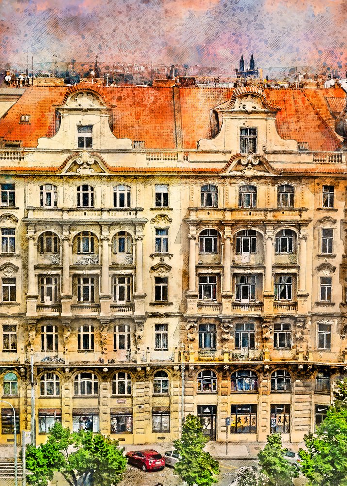 Paisaje urbano europeo ornamentado de Justyna Jaszke
